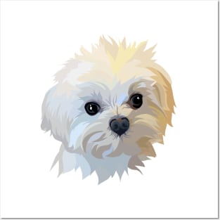 dog white vector Posters and Art